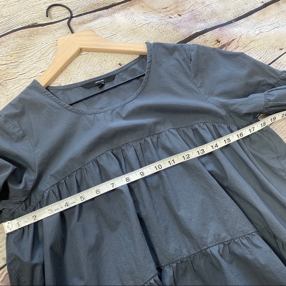 ASOS High Low Flowy Ruffle Top S Grey - Picture 7 of 8